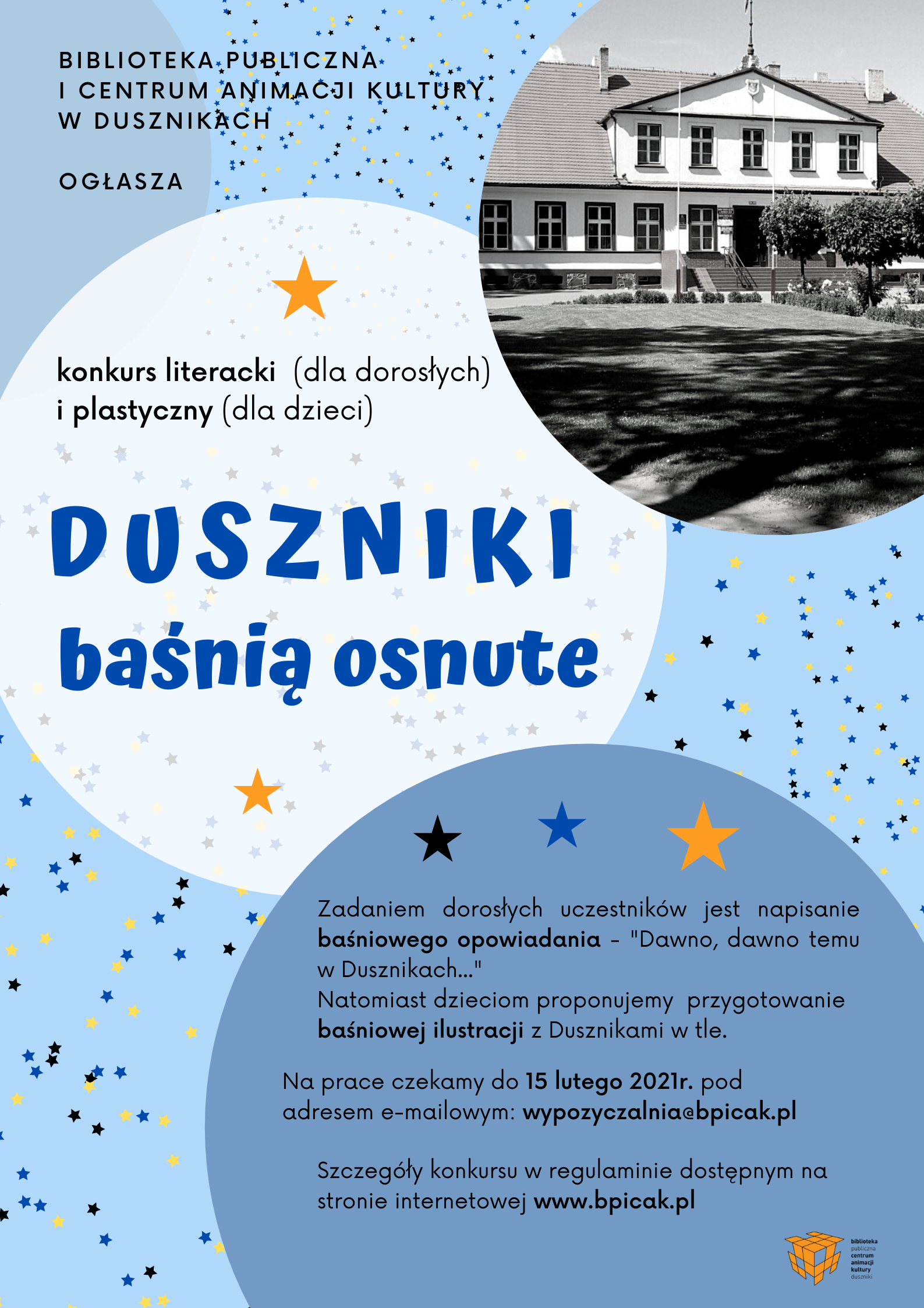 Plakat konkursu literackiego Duszniki baśnią osnute