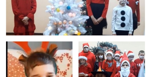 Na zdjęciu dzieci ze Szkoły Podstawowej w Sędzinku - podczas przedstawienia świątecznego.