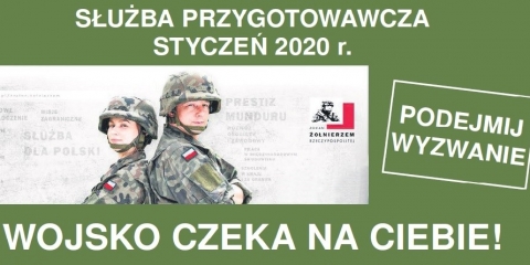 Zawód ŻOŁNIERZ - służba przygotowawcza dla kandydatów w 2020 r. 