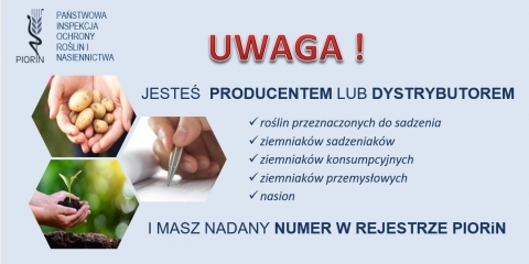 Informacja dla producentów roślin - aktualizacja danych do 14 marca