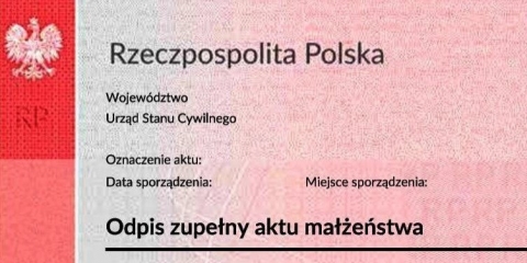 E-usługa - uzyskaj odpis aktu stanu cywilnego