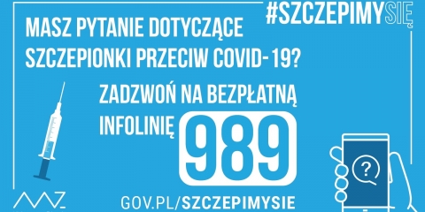 989 - infolinia - wszystko o szczepieniu przeciw COVID-19