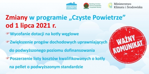 Nowości w programie „Czyste Powietrze”- od 2022 r. koniec dotacji na piece węglowe