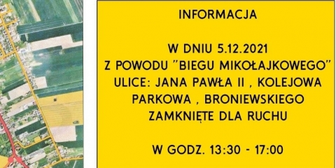 Uwaga! Zamknięcie ulic dla ruchu w Dusznikach w niedzielę 5 grudnia