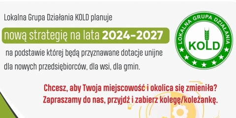 Lokalna Grupa Działania KOLD zaprasza na spotkania dyskusyjne.