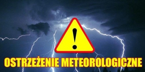 Ostrzeżenie - burze z deszczem i silny wiatr w nocy z 5 na 6 sierpnia