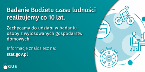 Urząd Statystyczny przeprowadza w marcu badanie budżetu czasu ludności 