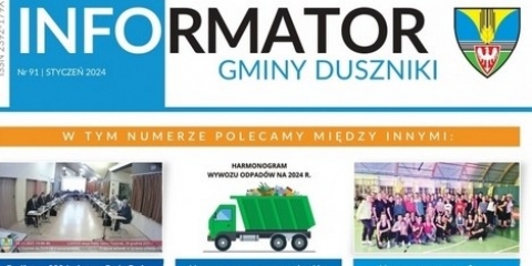 Styczniowy Informator Gminy Duszniki już dostępny na stronie internetowej