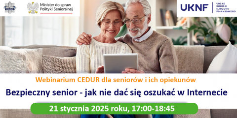 Bezpieczny senior - jak nie dać się oszukać w Internecie