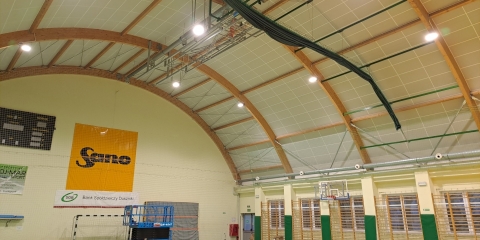 Modernizacja oświetlenia na sali sportowej