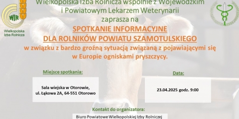 Spotkanie informacyjne dla rolników na temat pryszczycy