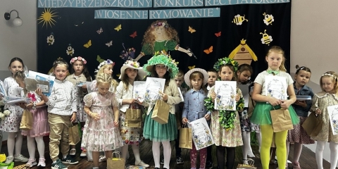 Międzyprzedszkolny Konkurs Recytatorski "Wiosenne rymowanie" w Sędzinku