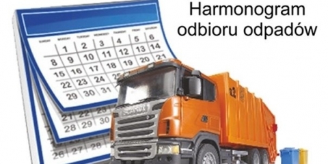 Harmonogram odbioru odpadów w II połowie 2019 roku 