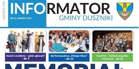 Informator Gminy Duszniki na marzec - od wtorku w skrzynkach