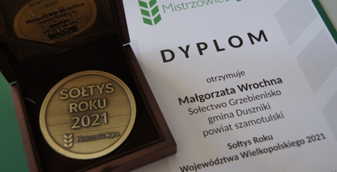 Dyplom i medal Sołtysa Roku 2021