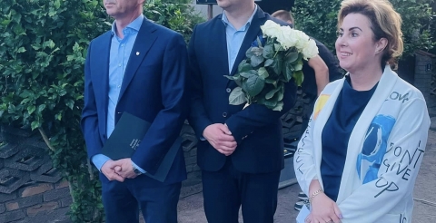 Przedstawiciele samorządu - wójt, przewodniczący Rady i sołtys Wilkowa