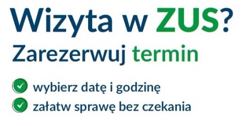 Zarezerwuj wizytę w placówce ZUS