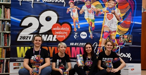 Na zdjęciu członkowie Sztabu WOŚP w Dusznikach