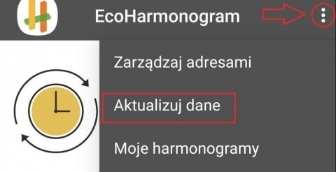 Zaktualizuj aplikację ECOHARMONOGRAM!