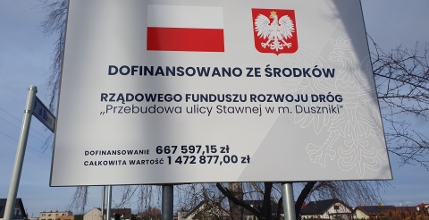 Przebudowana ze środków rządowych ulica Stawna w Dusznikach