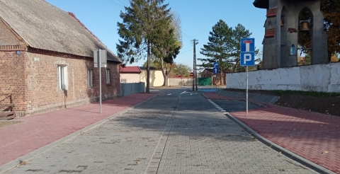 Przebudowana ulica Kościelna w Dusznikach - wjazd