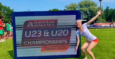 Julia Dziamska na Mistrzostwach Europy w Tallinnie.