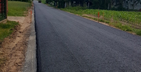 Na zdjęciu przebudowa ulicy Leśnej w Niewierzu 