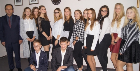 Młodzieżowa Rada Gminy Duszniki III kadencji z Wójtem